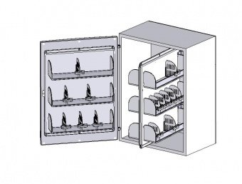 Шкаф для фармпрепаратов навесной однодверный ШМФ-01 ЕЛАТ (мод.10)