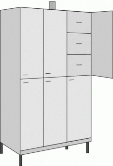 Шкаф для пахучих химических элементов (секционный) 1370x474x1800 9014.04