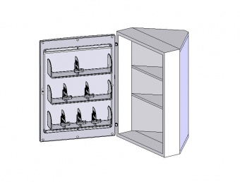 Шкаф медицинский для фармпрепаратов навесной однодверный ШМФ-01 ЕЛАТ (мод.11)